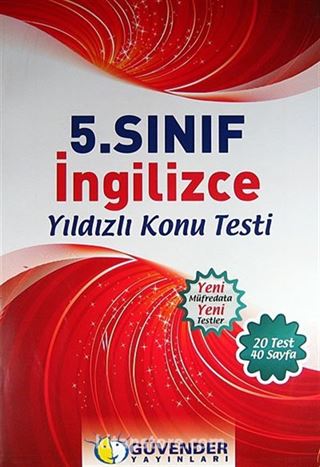 5. Sınıf İngilizce Yıldızlı Konu Testi (20 Test 40 Sayfa)