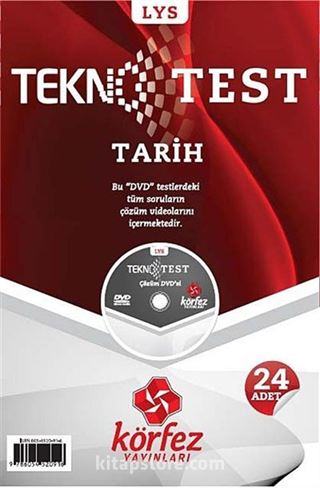 LYS Tarih Tekno Test Çözüm Dvd'li (24 Adet)