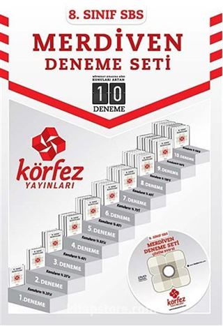 8. Sınıf SBS Merdiven Deneme Seti 10 Deneme Çözüm (Dvd'li)