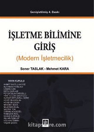 İşletme Bilimine Giriş (Modern İşletmecilik)