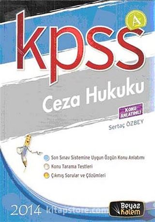 2014 KPSS A Ceza Hukuku Konu Anlatımlı