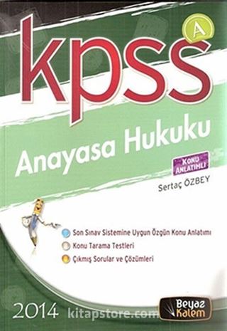 2014 KPSS A Anayasa Hukuku Konu Anlatımlı