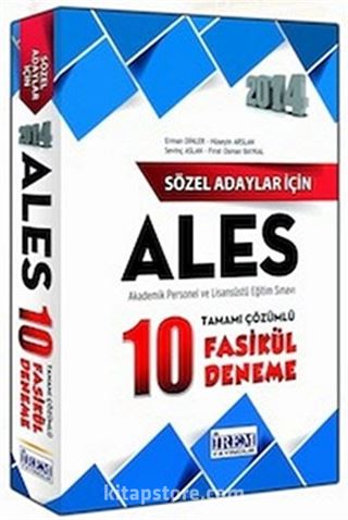 2014 ALES Tamamı Çözümlü 10 Fasikül Deneme / Sözel Adaylar İçin