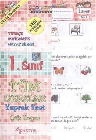 1.Sınıf Tüm Dersler Yaprak Test