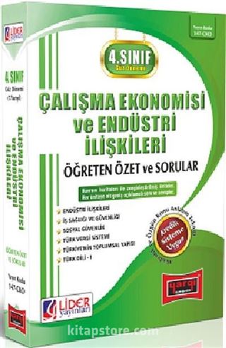 AÖF 4. Sınıf Güz Dönemi 7. Yarıyıl Çalışma Ekonomisi ve Endüstri İlişkileri Öğreten Özet ve Sorular (Kod:AF-147-CKO)