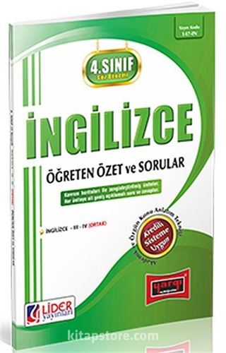 AÖF 4. Sınıf Güz Dönemi/Bahar Dönemi İngilizce III-IV Öğreten Özet ve Sorular (Kod:AF-147-IN)