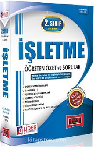 AÖF 2. Sınıf Güz Dönemi 3. Yarıyıl İşletme Öğreten Özet ve Sorular (Kod:AF-123-ISL)