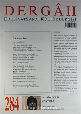 Dergah Edebiyat Sanat Kültür Dergisi Sayı:284 Ekim 2013