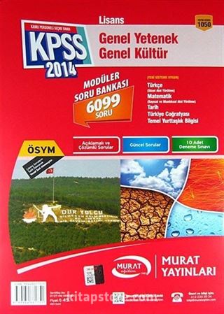 2014 KPSS Lisans Genel Yetenek-Genel Kültür Modüler Soru Bankası 6099 Soru (5 Kitap)