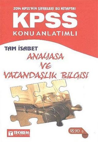 2014 KPSS Konu Anlatımlı Tam İsabet Anayasa ve Vatandaşlık Bilgisi