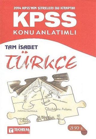 2014 KPSS Konu Anlatımlı Tam İsabet Türkçe