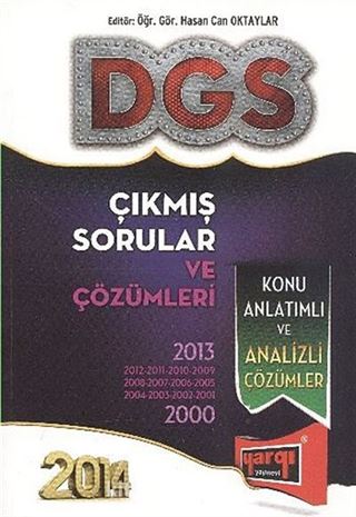 2014 DGS Çıkmış Sorular ve Çözümleri (Ebat:19,5*27,5)