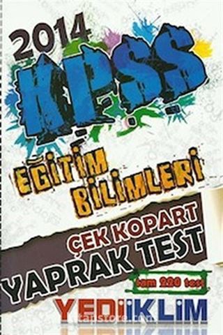 2014 KPSS Eğitim Bilimleri Çek Kopart Yaprak Test