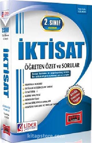 AÖF 2. Sınıf Güz Dönemi 3. Yarıyıl İktisat Öğreten Özet ve Sorular (Kod:AF-123-ICO)