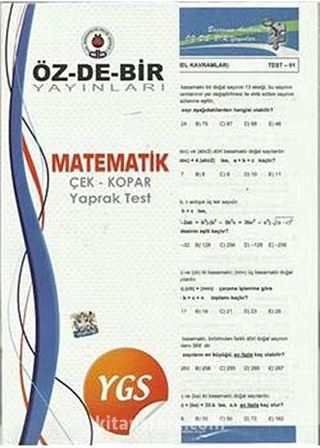 YGS Matematik Çek Kopar Yaprak Test