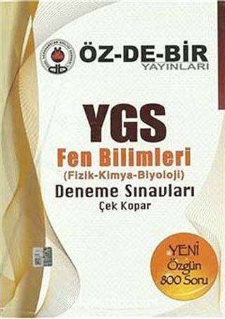 YGS Fen Bilimleri (Fizik-Kimya-Biyoloji) Deneme Sınavları Çek Kopar