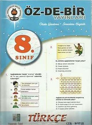 8. Sınıf Türkçe Yaprak Test Çek Kopar