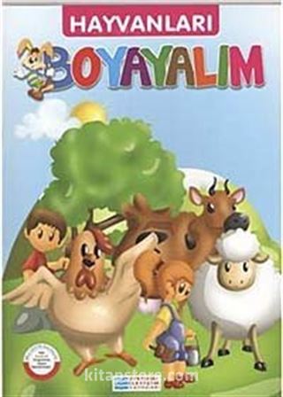 Hayvanları Boyayalım / Pembe Seri - Tavuk,Kuzu,İnek