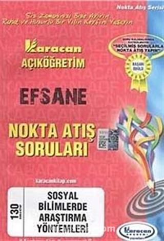 AÖF Efsane Nokta Atış Soruları Sosyal Bilimlerde Araştırma Yöntemleri (Kod:130)