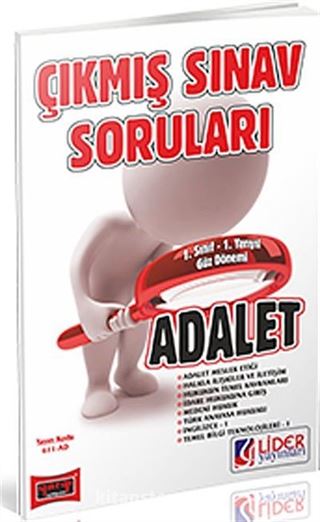 AÖF 1. Sınıf Güz Dönemi 1. Yarıyıl Adalet Çıkmış Sınav Soruları (Kod:AF-611-AD)