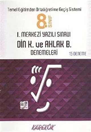 8.Sınıf I.Merkezi Yazılı Sınavı Din Kültürü ve Ahlak Bilgisi Denemeleri (15 Deneme)