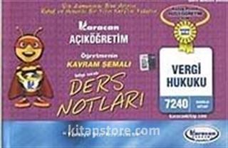 AÖF Öğretmenin Kavram Şemalı Vergi Hukuku Ders Notları (Kod:7140)