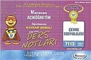 AÖF Öğretmenin Kavram Şemalı Çevre Sosyolojisi Ders Notları (Kod:7113)