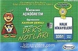 AÖF Öğretmenin Kavram Şemalı Ders Notları Halk Hikayeleri (Kod:3351)