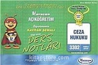 AÖF Öğretmenin Kavram Şemalı Ders Notları Ceza Hukuku (Kod:3302)