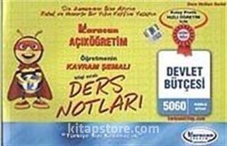 AÖF Öğretmenin Kavram Şemalı Ders Notları Devlet Bütçesi (Kod:5060)