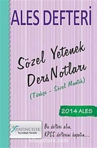 2014 ALES Defteri Sözel Yetenek Ders Notları