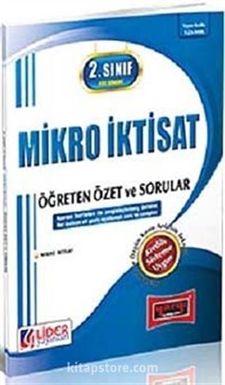 AÖF 2. Sınıf Güz Dönemi 3. Yarıyıl Mikro İktisat Öğreten Özet ve Sorular (Kod:123-MIK)