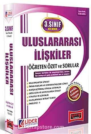 AÖF 3. Sınıf 5. Yarıyıl Uluslararası İlişkiler Güz Dönemi Öğreten Özet ve Sorular (Kod:AF-135-ULS)