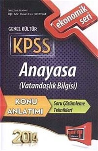 2014 KPSS Genel Kültür Anayasa Konu Anlatımı (Ekonomik Seri)