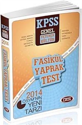 2014 KPSS Genel Yetenek Genel Kültür Fasikül Yaprak Test