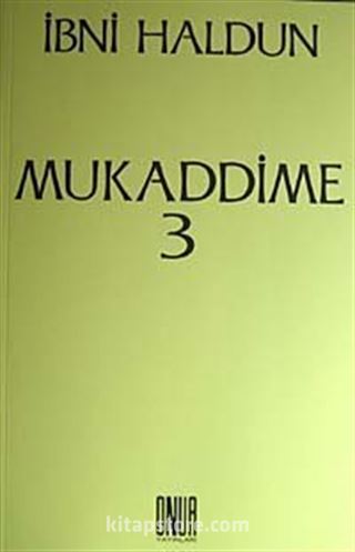 Mukaddime Üçüncü Cilt