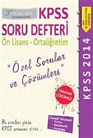 2014 KPSS Soru Defteri Ön Lisans-Ortaöğretim Özel Sorular ve Çözümleri