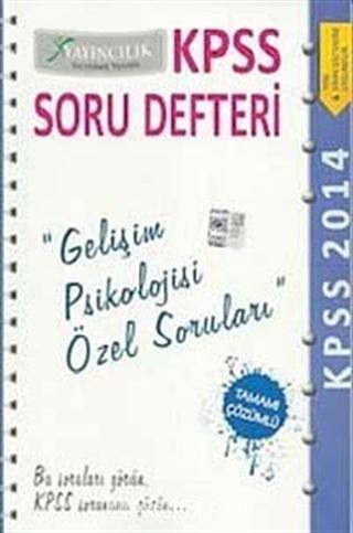 2014 KPSS Gelişim Psikolojisi Özel Soruları Soru Defteri