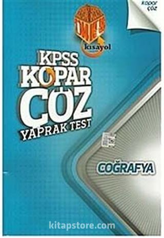 2014 KPSS Coğrafya Kopar Çöz Yaprak Test