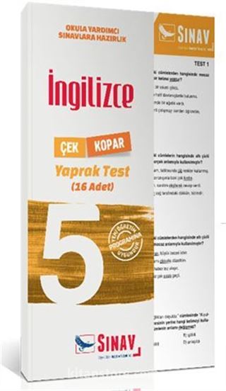 5. Sınıf İngilizce Çek Kopar Yaprak Test (16 Adet)