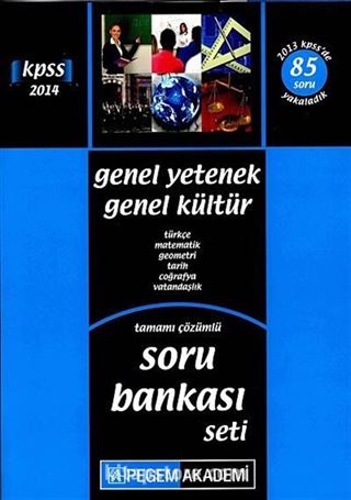 2014 KPSS Genel Yetenek Genel Kültür Tamamı Çözümlü Soru Bankası Seti (5 Kitap)