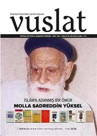 Vuslat Aylık Eğitim ve Kültür Dergisi Sayı:150 Aralık 2013