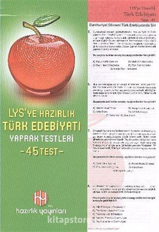 LYS'ye Hazırlık Türk Edebiyatı Yaprak Testleri (45 Test)