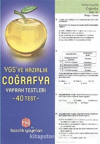 YGS'ye Hazırlık Coğrafya Yaprak Testleri (40 Test)