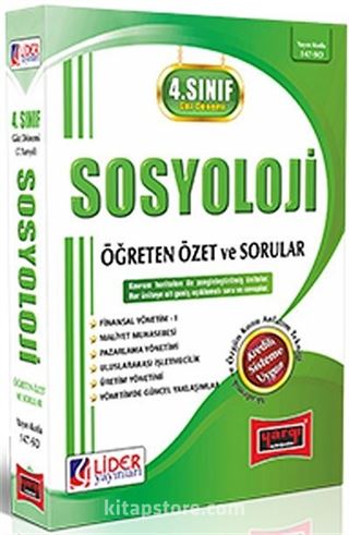 AÖF 4. Sınıf Sosyoloji Güz Dönemi 7. Yarıyıl Öğreten Özet ve Sorular (Kod:AF-147-SO)