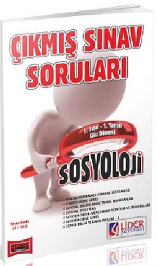 AÖF Sosyoloji 1. Sınıf Güz Dönemi 1. Yarıyıl Çıkmış Sınav Soruları (Kod:AF-611-SFO)