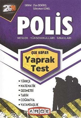 2014 Polis Meslek Yüksekokulları Sınavları Çek Kopar Yaprak Test