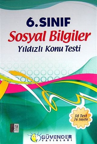 6. Sınıf Sosyal Bilgiler Yıldızlı Konu Testi (38 Test 76 Sayfa)