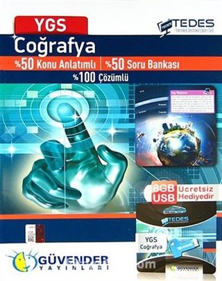 YGS Tedes Coğrafya %50 Konu Anlatımlı %50 Soru Bankası %100 Çözümlü (8 GB USB Hediyeli)