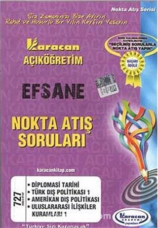 AÖF Uluslararası İlişkiler 4 Ders Efsane Nokta Atış Soruları (Kod:727)